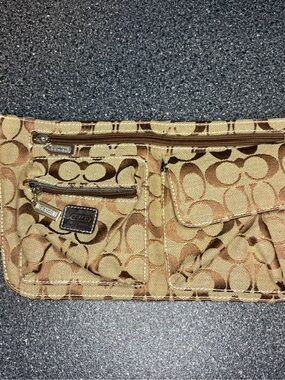 Coach Tan Signature Canvas Belt Bag